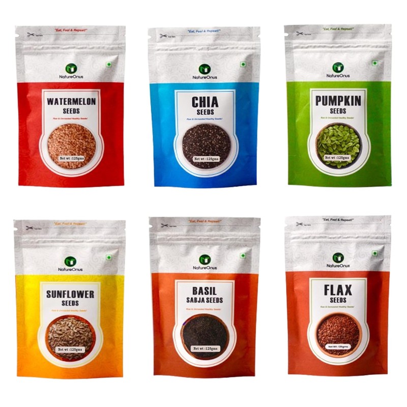 NatureOnus Raw Seeds Combo Pack | Superfoods Mix | 750g