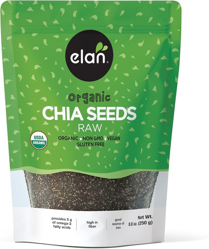 Organic Black Chia Seeds Natural Raw 8.8 Ounce