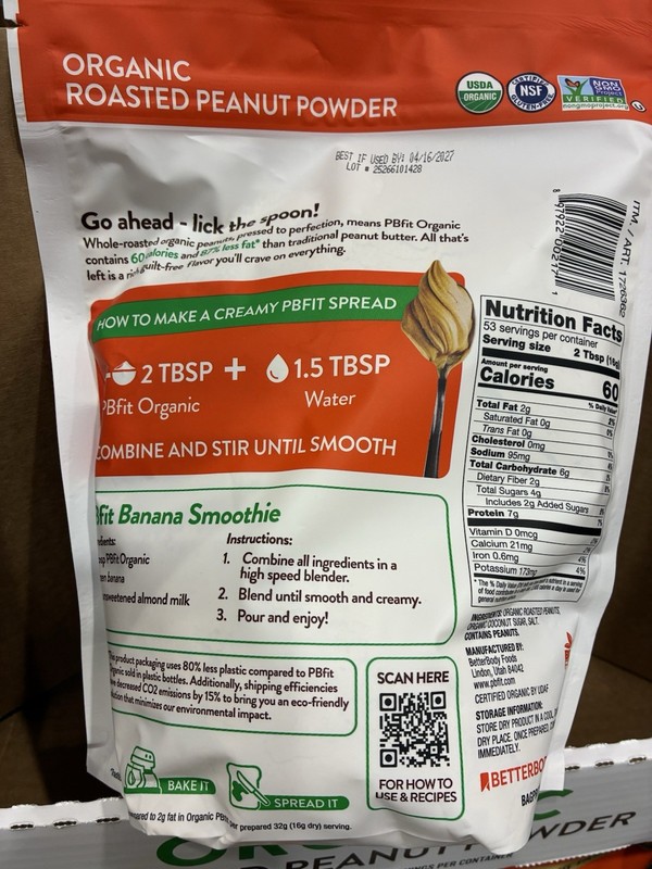 PBfit Organic Roasted Peanut Powder (30 oz) gallery