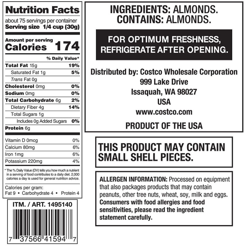 Almonds, 5 lbs Bag Kosher No Salt gallery