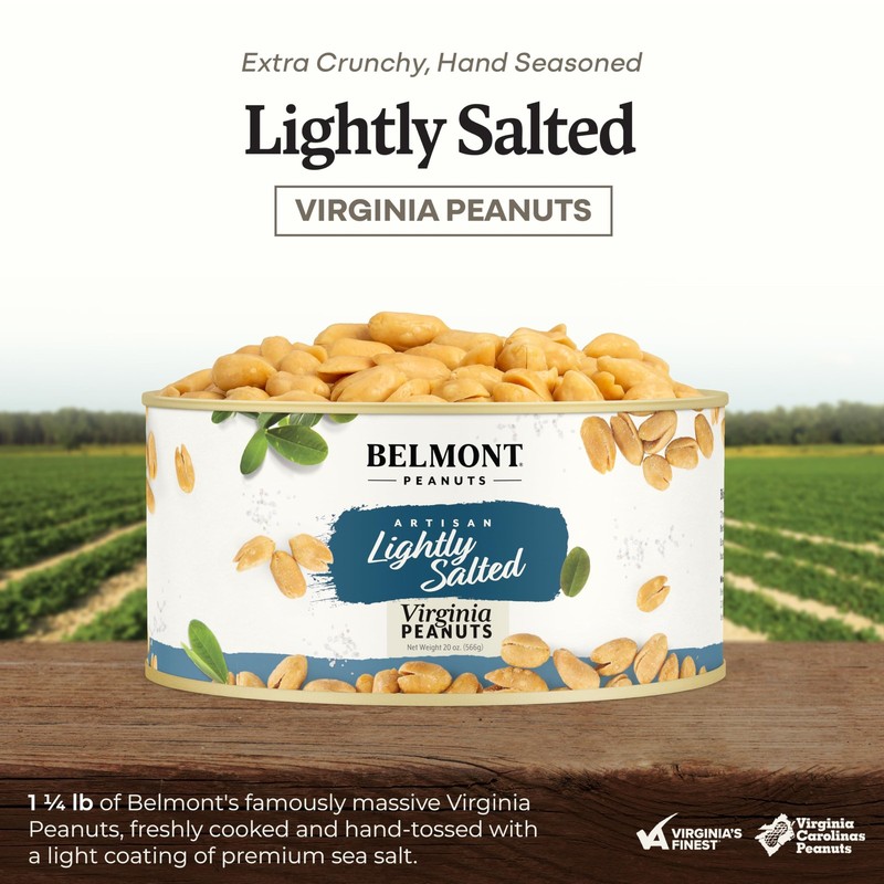 Belmont Peanuts Gourmet Lightly Salted Sea Salt Virginia Peanuts, 20 oz 1 Pac... gallery