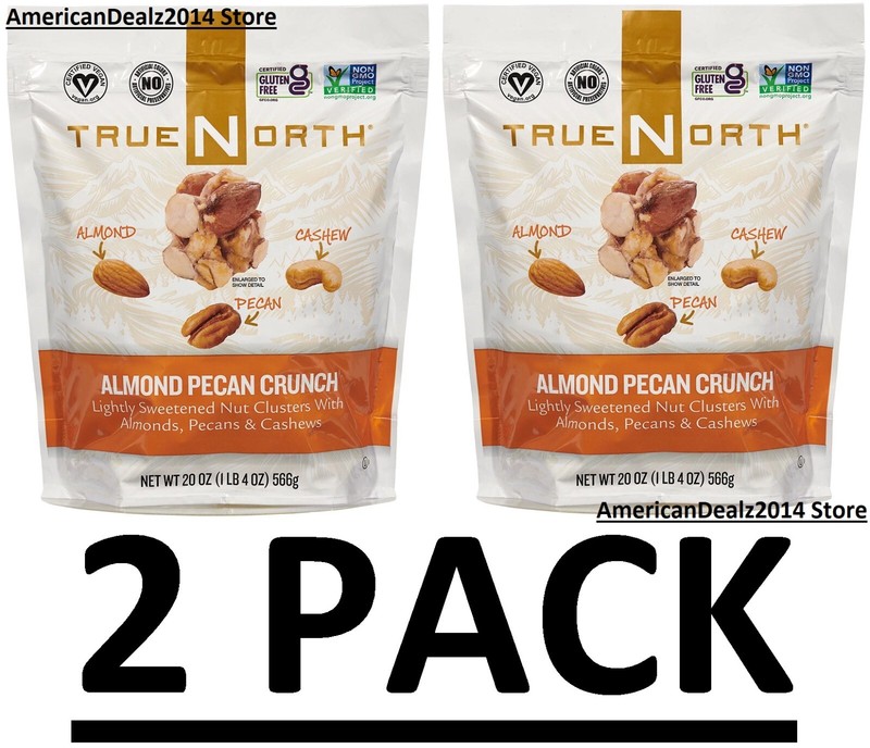 2 PACK - True North Almond Pecan Crunch, 20 oz. (Total 40 oz) FREE SHIP!!