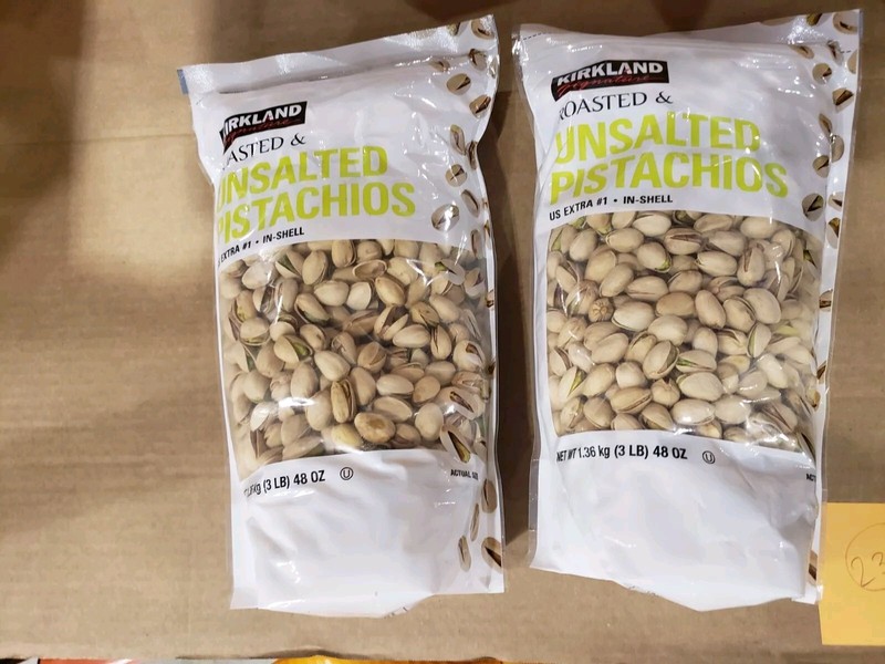 In Shell Pistachios Roasted Unsalted Kosher 2 Pack 6 Lbs Kirkland Signature