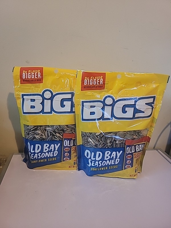2x Bags Bigs Old Bay Seasoning Sunflower Seed Bags | 5.35oz | Do Flavor Bigger