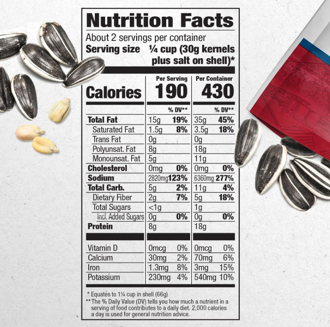 DAVID Roasted and Salted Original Jumbo Sunflower Seeds, 5.25 oz gallery