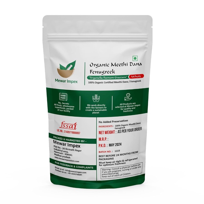 Mewar Impex Organic Fenugreek Seeds 200gm gallery