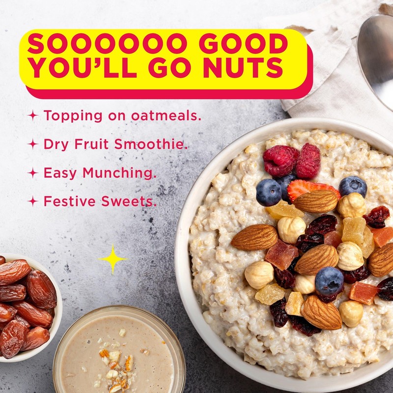 Yogabar Panchmeva Premium Nuts and Dry Fruits Mix- 850 gm-Jar gallery