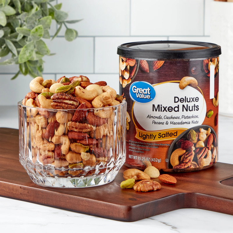 Great Value Lightly Salted, Deluxe Mixed Nuts, 15.25 oz New gallery