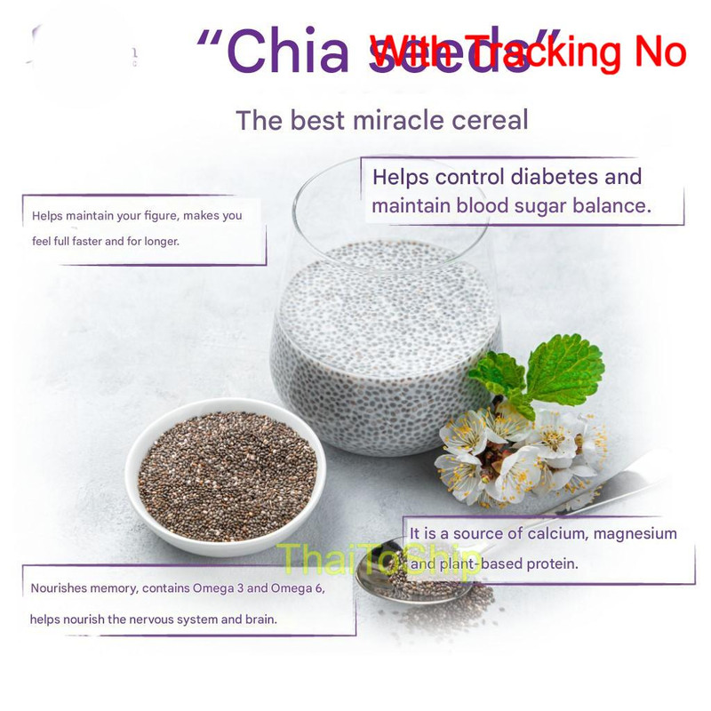 Organic Chia Seeds Cereal Reduce Belly FDA Approved Premium Grade gallery