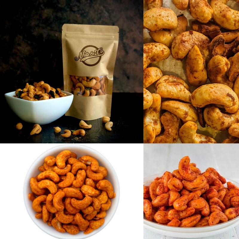 Roasted Devilled Cashew Nuts Spicy Salted Pure Organic Delicious fresh nuts 250g