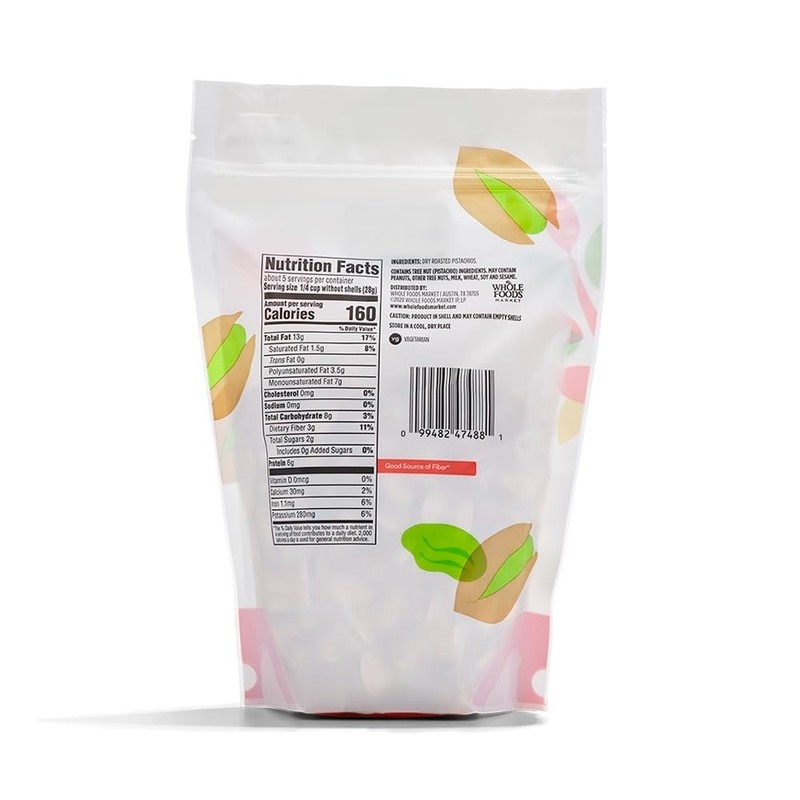 Fresh & Nutritious 10 Ounce Resealable Bag of Roasted Unsalted Pistachios gallery