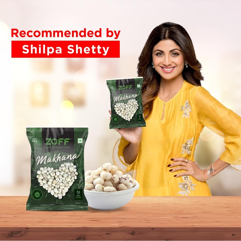 Zoff Phool Makhana 100g | Roasted Fox Nuts | Crunchy Healthy Snack | Natural gallery