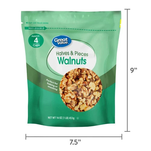 Great Value Walnuts Halves & Pieces, 16 Oz gallery