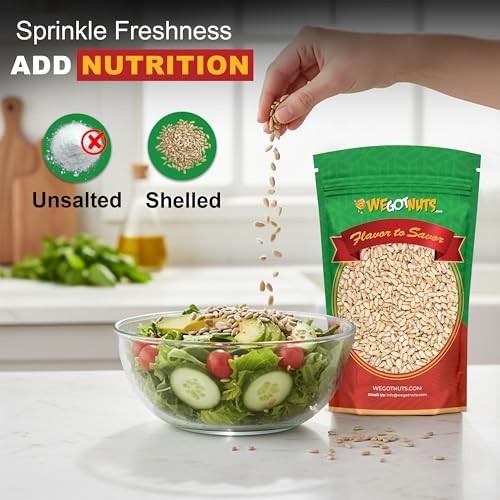 Premium Raw Sunflower Seed Kernels - Kosher, Unsalted, Healthy Snack - 5 lbs gallery