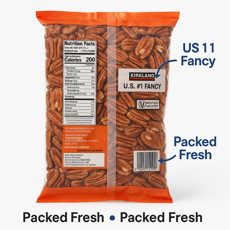 Kirkland Signature Pecan Halves 3 Bags (6 lbs) | US #1 Fancy, Kosher Nuts gallery