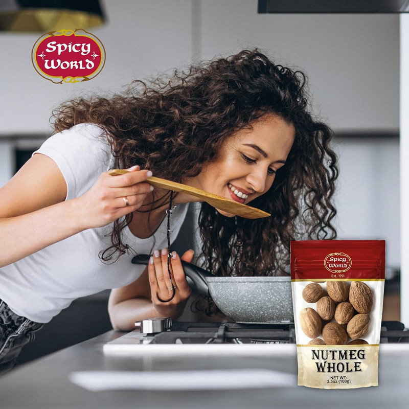 Nutmeg Whole 3.5Oz (100G) - Premium Grade from Indonesia, Pure, Natural, Gluten gallery