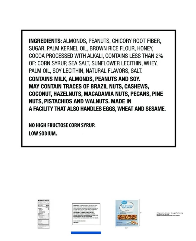 Great Value Dark Chocolatey Nuts & Sea Salt Nut Bars, 1.4 oz, 6 Count gallery