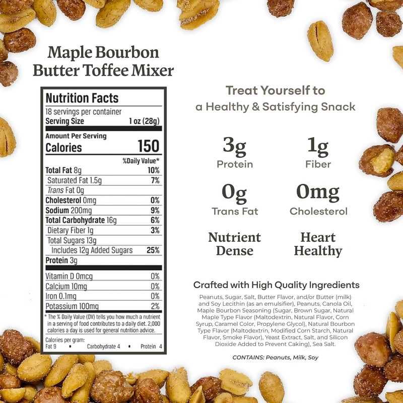 Gourmet Maple Bourbon Butter Toffee Mixer with Maple Bourbon-Spiced Sea Salt and gallery