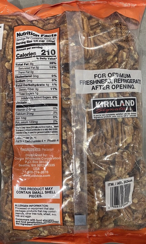 2x KIRKLAND Signature #1 US Fancy PECANS HALVES 32 oz Bag 2 lbs - 2 PACK gallery