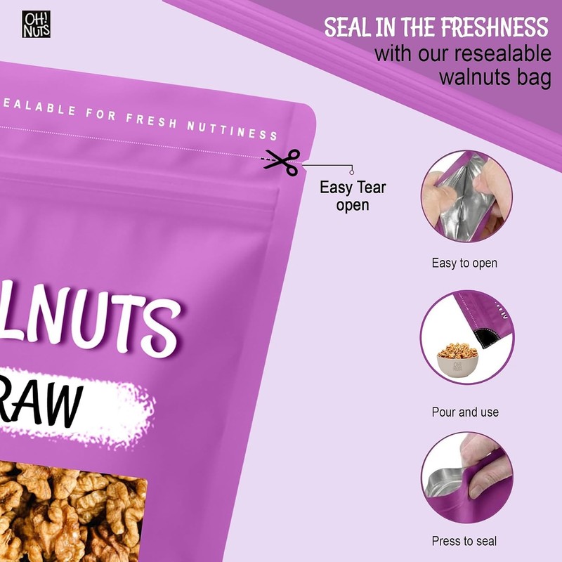 Raw Walnuts 2lb Bulk Bag - Unshelled Healthy Mix of Chandler Halves & Pieces ... gallery