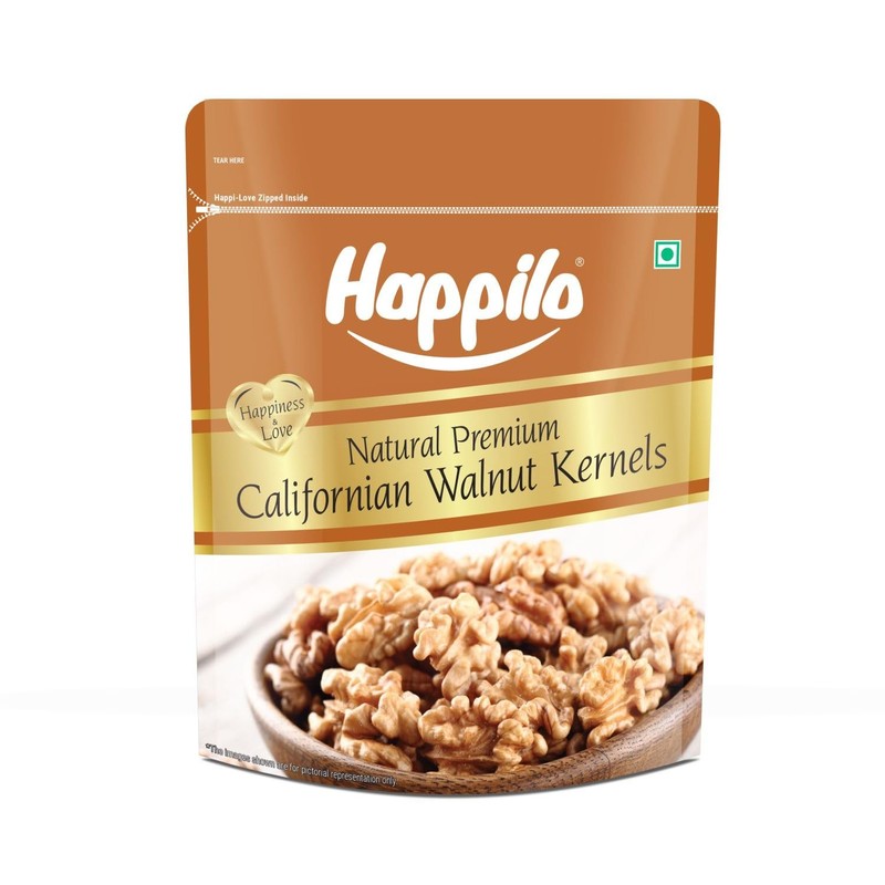 Happilo Raw Californian Walnuts 200g | Healthy Snack Akhrot Kernels