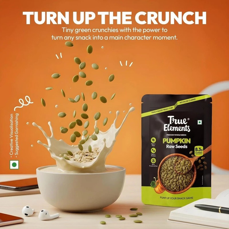 True Elements Pumpkin Seeds 250g 30g Protein per 100g Rich in Zinc & Magnesium gallery
