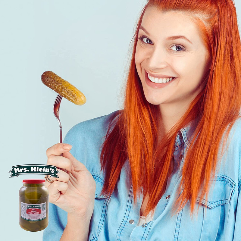 Mrs. Kleins Hot Dill Pickles Spicy Pickles Bold Dill Pickle Snack Made with Natu gallery