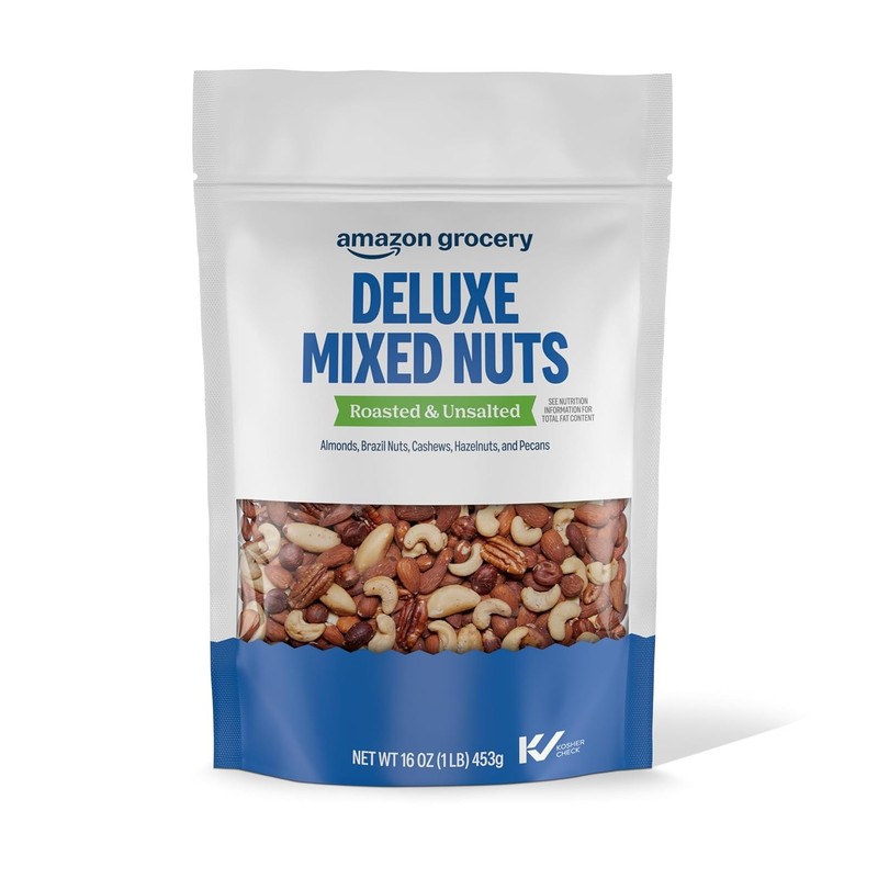 Roasted Unsalted Deluxe Mixed Nuts 16 Oz Amazon