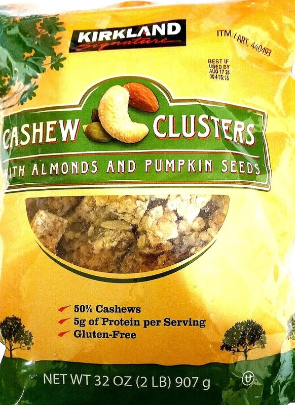 Kirkland Signature Cashew Clusters with Almonds & Pumpkin Seeds 32Oz EXP 10/2026 gallery