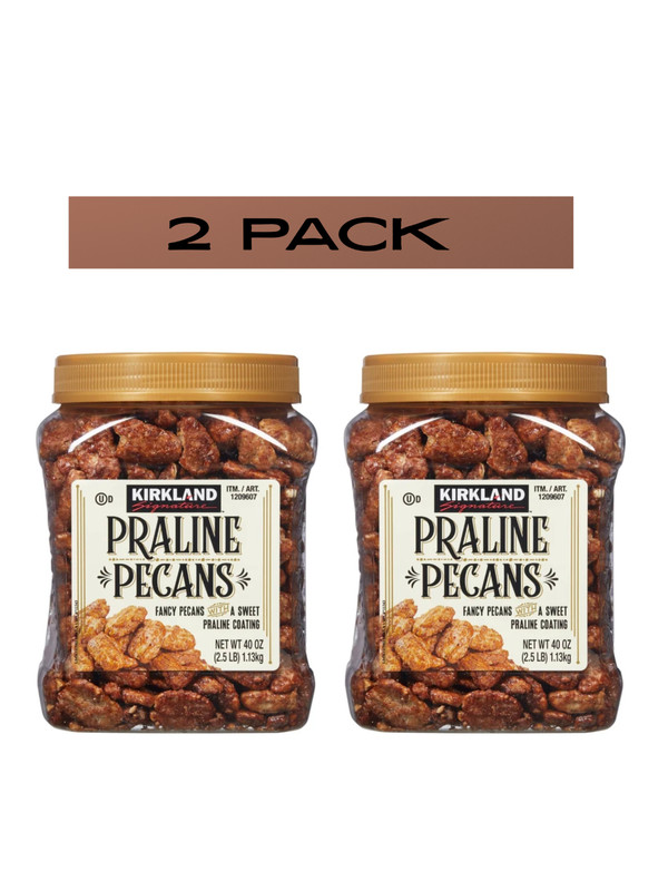 2-PACK Kirkland Signature Praline Pecans 40 oz Each Pack- Free Shipping