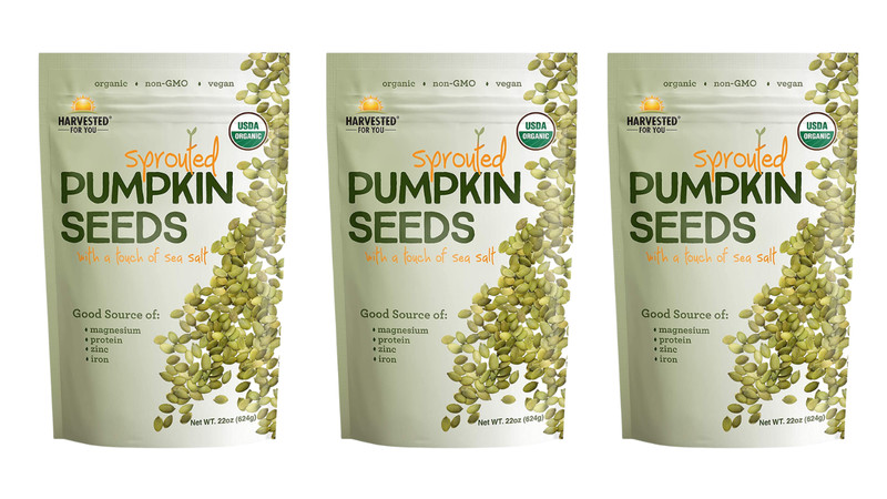 Sea Salted Sprouted Pumpkin Seeds 22oz - Non-GMO, Gluten-Free, Vegan, Organic, K gallery