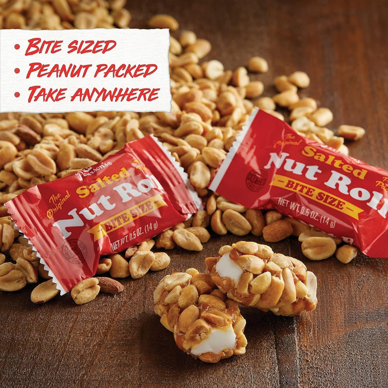 PearsonS Bite-Size Salted Nut Roll Candy Bars| Loaded With Crunchy Roasted Pean gallery