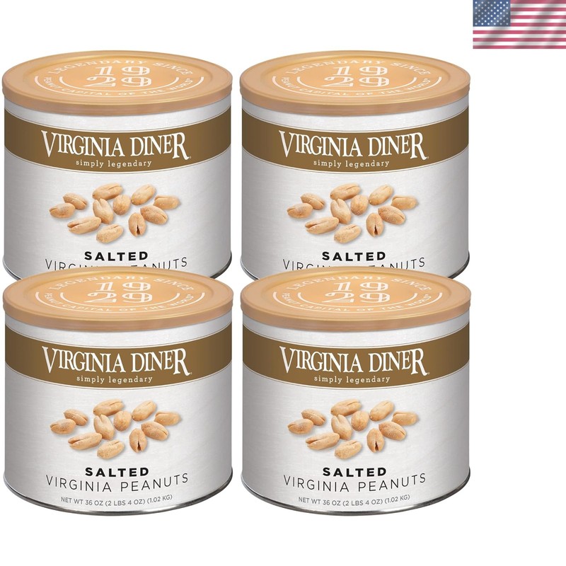 Virginia Gourmet Peanuts 36oz 4-Pack – Salted Luxury Snack for Every Occasion