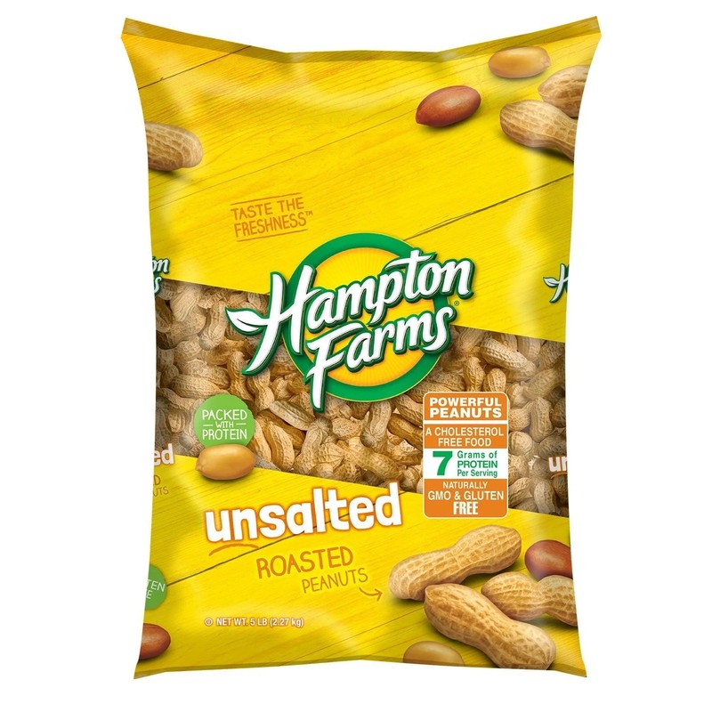 Hampton Farms Unsalted In-Shell Peanuts 5 lbs. TOTAL – FREE SHIPPING