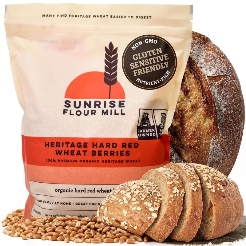 Organic Hard Red Wheat Berries - Non-GMO, Vegan, Kosher, Unprocessed, 80 oz gallery