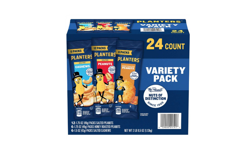Planters Variety Pack Cashews & Peanuts, 24 pk.