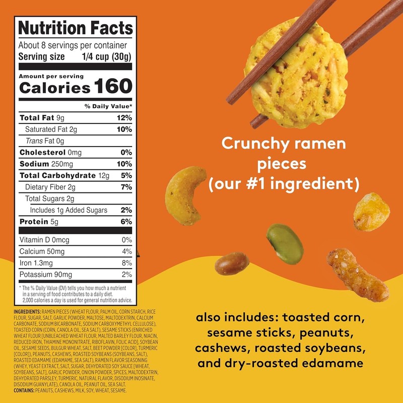 Ramen Corn Sesame Snack Mix Snak Club 8 oz Bag gallery