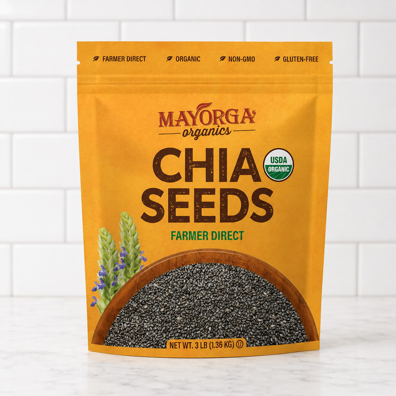 2 Pack Mayorga Organic Chia Seeds USDA Organic NON Gmo verified 3lb Gluten-Free gallery