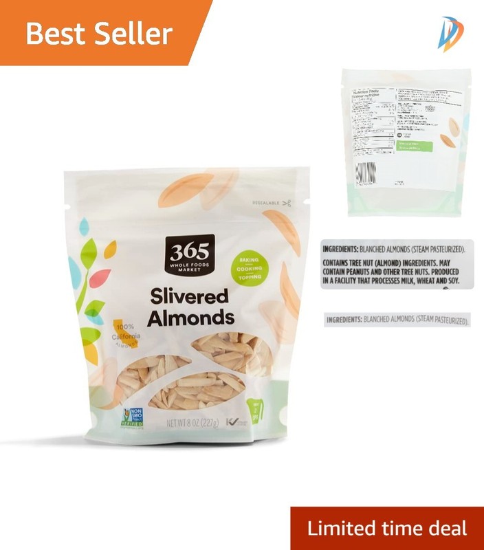 California Blanched Almonds, 8 Ounce – Perfect for Garnishing & Baking