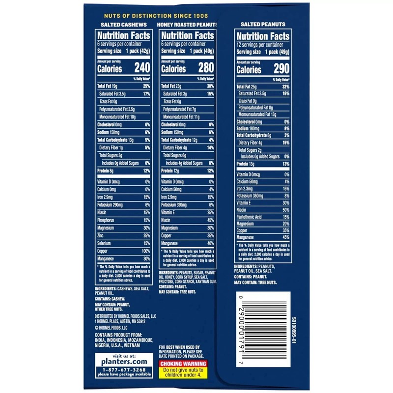 PLANTERS Variety Pack 24 Count Individual Snack Nuts Mixed Pack gallery