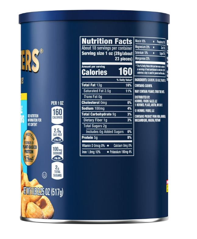 PLANTERS Deluxe Salted Whole Cashews, Party Snacks, Protein 18.25oz (2 PACK) gallery