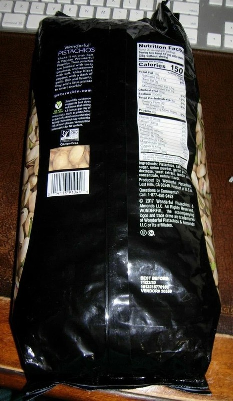 Wonderfull Nuts Pistachios California Big Open Salt & Pepper 48 OZ-3 LB One Bag! gallery