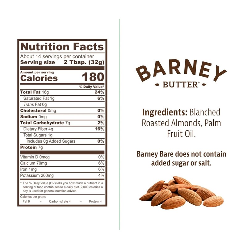 Bare Smooth Almond Butter 16 oz Jar No Added Sugar Salt Non-GMO Gluten Free gallery