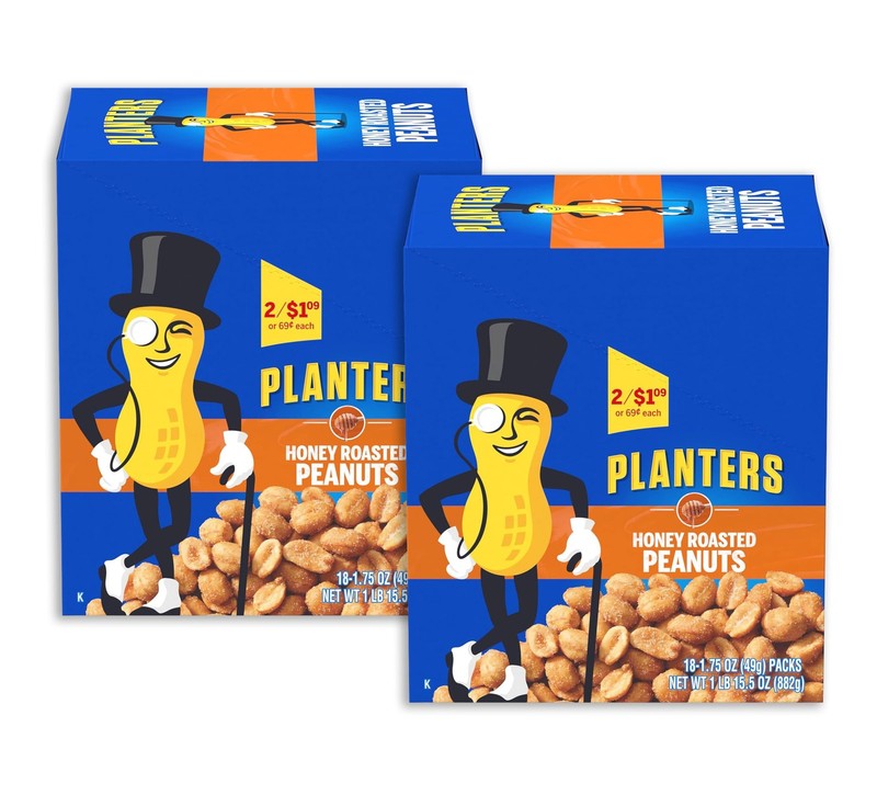 Planters Honey Roasted Peanuts, 1.75 oz Tubes (Pack – Ounce of 36)