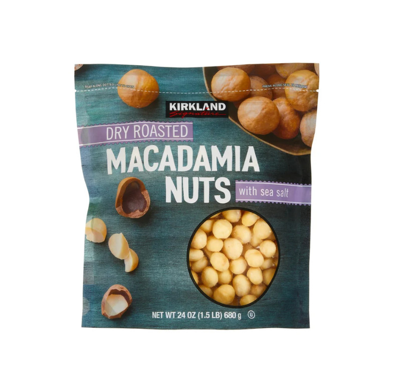 Kirkland Signature Dry Roasted Macadamia Nuts Sea Salt, 24oz (1.5 lbs)