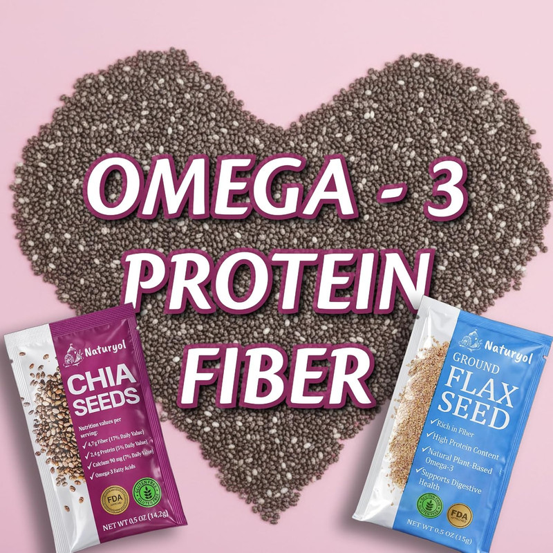 Naturyol Chia and Flax Seed Blend Sticks, Ground Flax Seeds and Chia Seeds Trave gallery