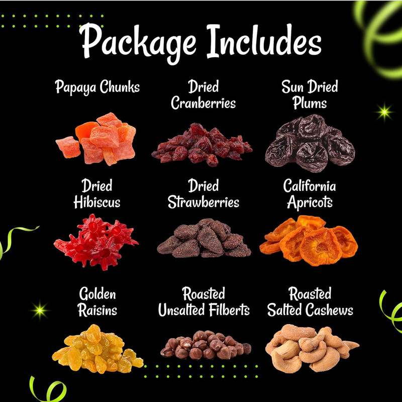 Oh! Nuts Dried Fruit and Nut Gift Basket - XL 18 Variety Gourmet Assorted Fruits gallery