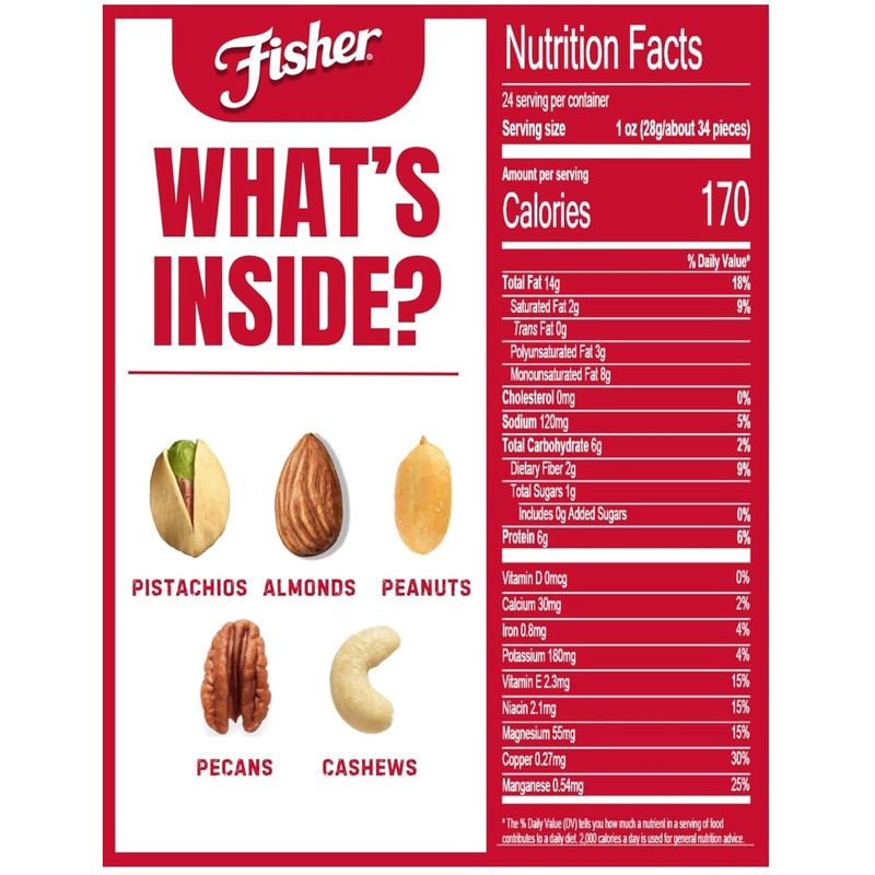 Fisher Oven Roasted Never Fried Nuts – Healthy Snacks