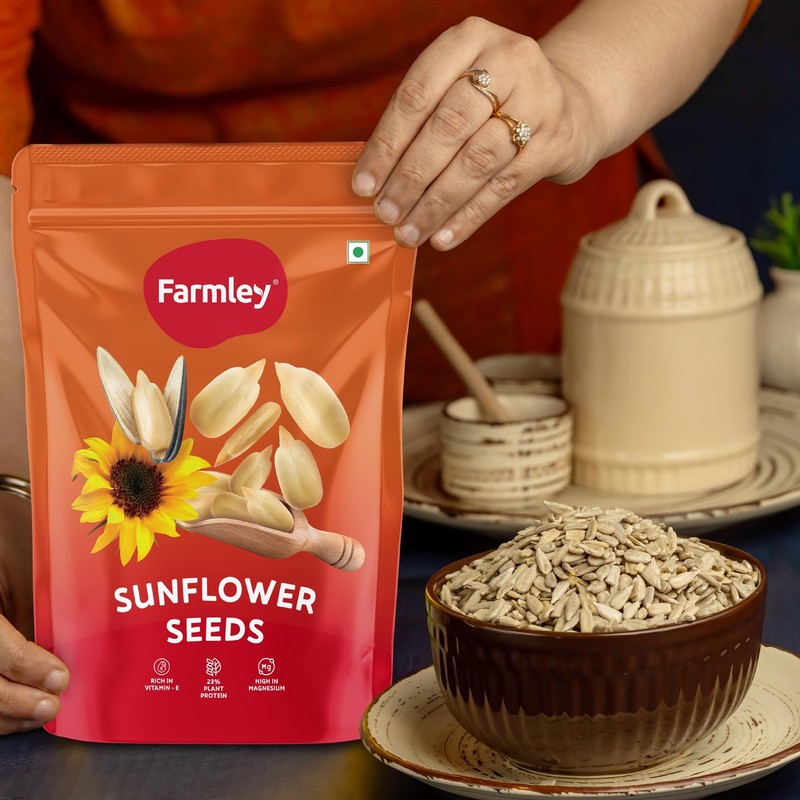 Farmley Edible Seeds Combo 400g | Sunflower & Pumpkin Seeds | Protein-Rich gallery