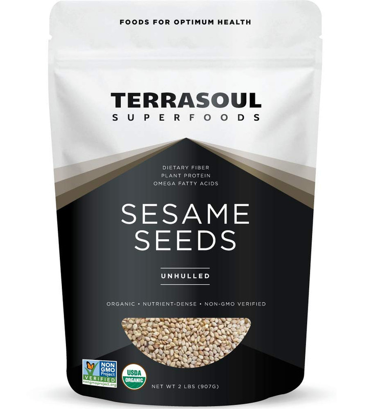 Terrasoul Superfoods Organic Unhulled Sesame Seeds, 2 Lbs, Nutty Crunch for Asia gallery
